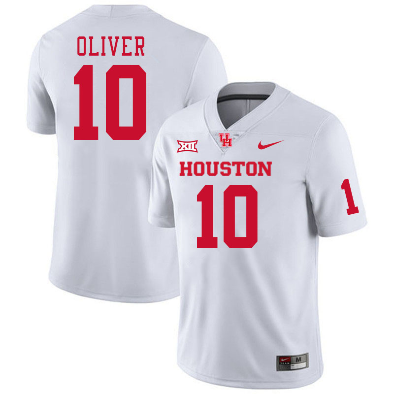 Houston Cougars #10 Ed Oliver College Football Jerseys Stitched Sale-White